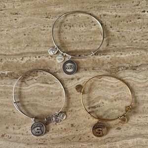 Silver and Gold Charm Bracelets Set